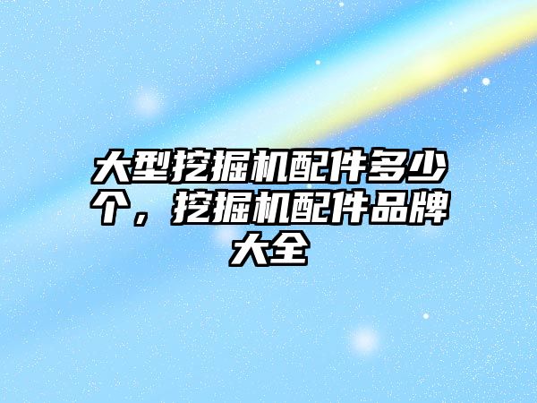 大型挖掘機配件多少個，挖掘機配件品牌大全