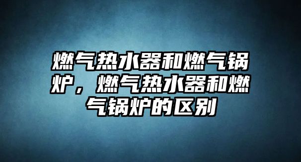 燃?xì)鉄崴骱腿細(xì)忮仩t，燃?xì)鉄崴骱腿細(xì)忮仩t的區(qū)別