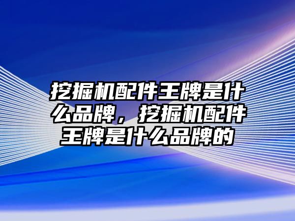 挖掘機(jī)配件王牌是什么品牌，挖掘機(jī)配件王牌是什么品牌的