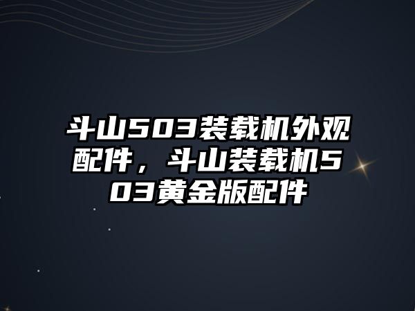 斗山503裝載機外觀配件，斗山裝載機503黃金版配件