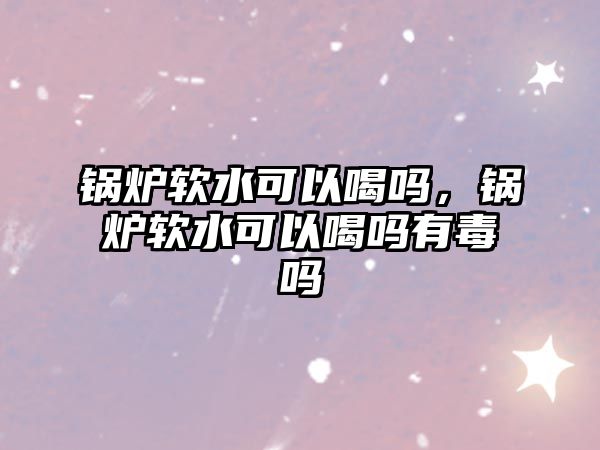 鍋爐軟水可以喝嗎，鍋爐軟水可以喝嗎有毒嗎