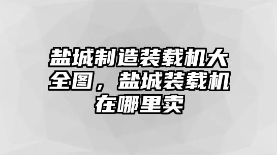 鹽城制造裝載機大全圖，鹽城裝載機在哪里賣