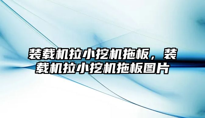 裝載機(jī)拉小挖機(jī)拖板，裝載機(jī)拉小挖機(jī)拖板圖片