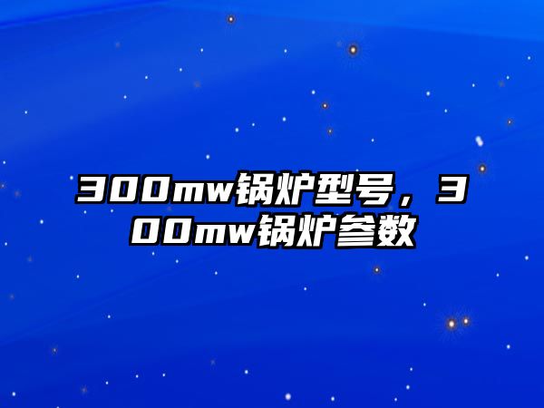 300mw鍋爐型號，300mw鍋爐參數(shù)