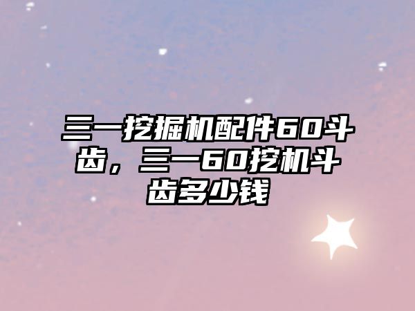 三一挖掘機(jī)配件60斗齒，三一60挖機(jī)斗齒多少錢