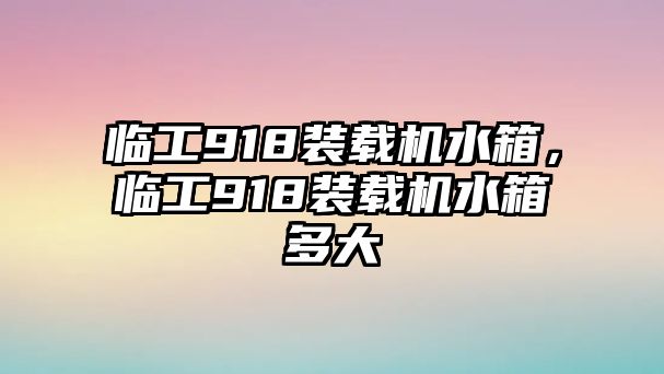 臨工918裝載機水箱，臨工918裝載機水箱多大