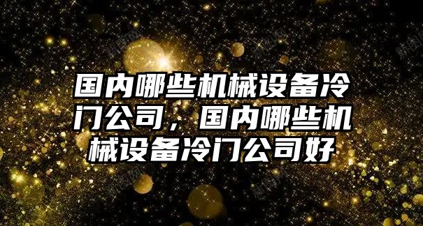 國(guó)內(nèi)哪些機(jī)械設(shè)備冷門(mén)公司，國(guó)內(nèi)哪些機(jī)械設(shè)備冷門(mén)公司好