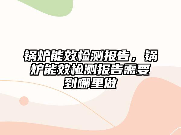 鍋爐能效檢測(cè)報(bào)告，鍋爐能效檢測(cè)報(bào)告需要到哪里做