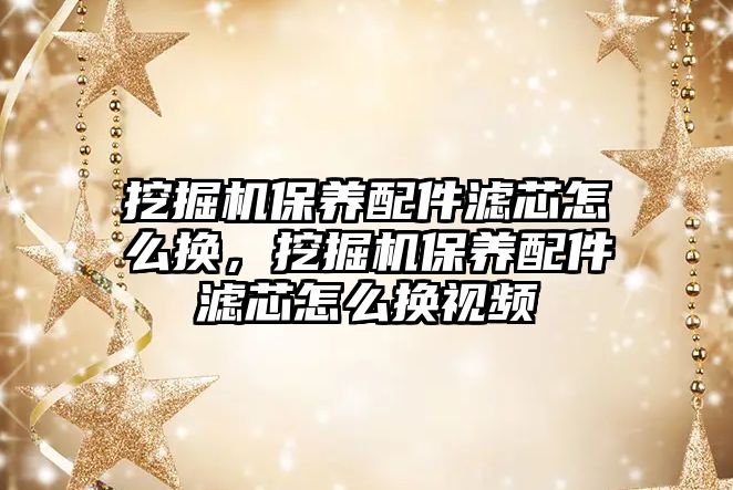 挖掘機保養(yǎng)配件濾芯怎么換，挖掘機保養(yǎng)配件濾芯怎么換視頻