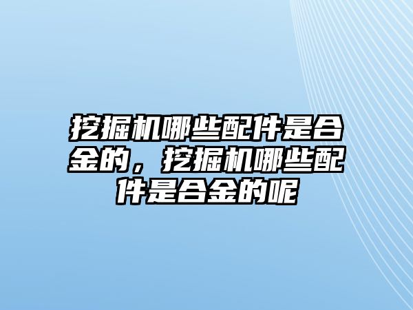 挖掘機(jī)哪些配件是合金的，挖掘機(jī)哪些配件是合金的呢