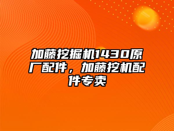 加藤挖掘機1430原廠配件，加藤挖機配件專賣