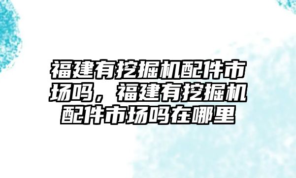 福建有挖掘機(jī)配件市場嗎，福建有挖掘機(jī)配件市場嗎在哪里