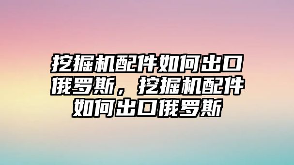 挖掘機(jī)配件如何出口俄羅斯，挖掘機(jī)配件如何出口俄羅斯