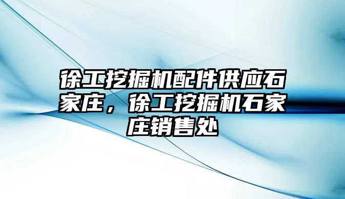 徐工挖掘機配件供應石家莊，徐工挖掘機石家莊銷售處