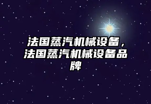 法國(guó)蒸汽機(jī)械設(shè)備，法國(guó)蒸汽機(jī)械設(shè)備品牌