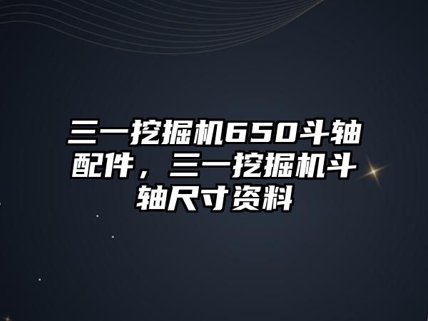 三一挖掘機650斗軸配件，三一挖掘機斗軸尺寸資料