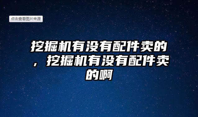 挖掘機有沒有配件賣的，挖掘機有沒有配件賣的啊