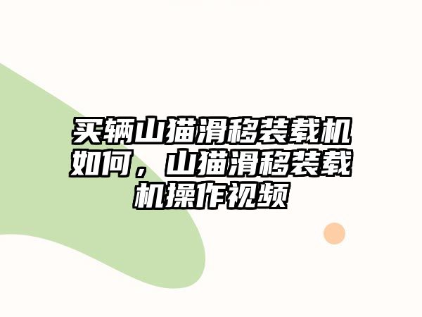 買輛山貓滑移裝載機如何，山貓滑移裝載機操作視頻