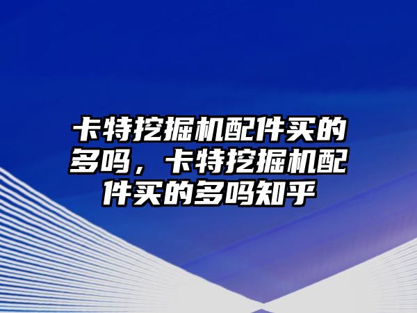 卡特挖掘機配件買的多嗎，卡特挖掘機配件買的多嗎知乎