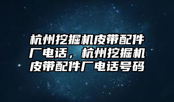 杭州挖掘機(jī)皮帶配件廠電話，杭州挖掘機(jī)皮帶配件廠電話號碼