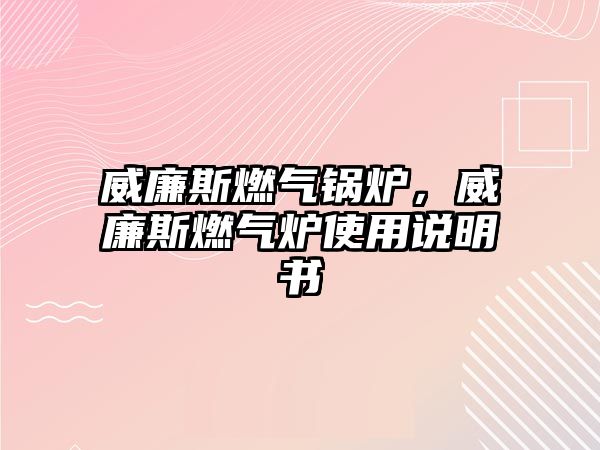 威廉斯燃?xì)忮仩t，威廉斯燃?xì)鉅t使用說明書