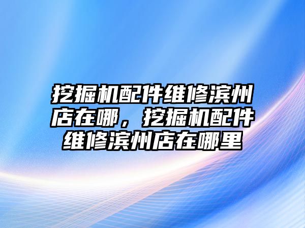 挖掘機(jī)配件維修濱州店在哪，挖掘機(jī)配件維修濱州店在哪里