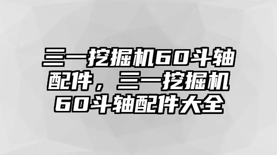 三一挖掘機60斗軸配件，三一挖掘機60斗軸配件大全