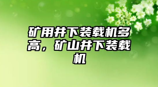 礦用井下裝載機(jī)多高，礦山井下裝載機(jī)