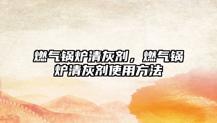 燃?xì)忮仩t清灰劑，燃?xì)忮仩t清灰劑使用方法