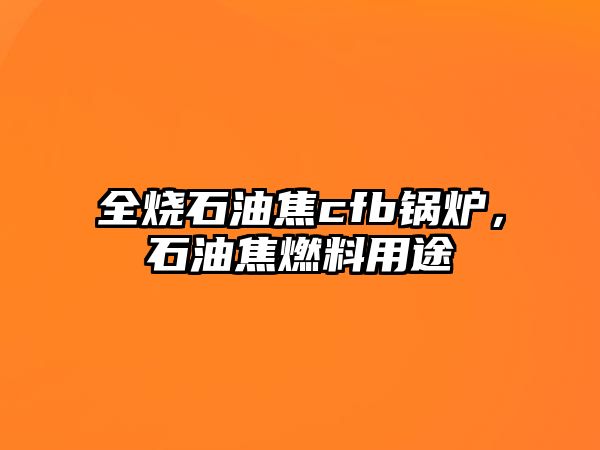 全燒石油焦cfb鍋爐，石油焦燃料用途