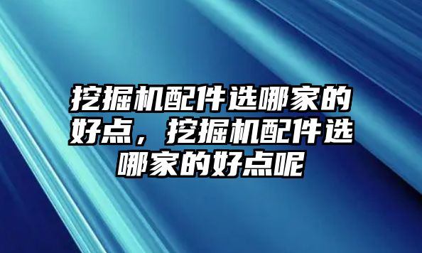 挖掘機(jī)配件選哪家的好點(diǎn)，挖掘機(jī)配件選哪家的好點(diǎn)呢