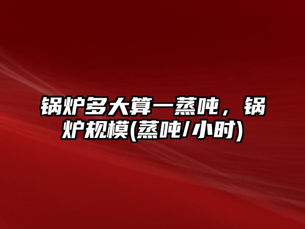 鍋爐多大算一蒸噸，鍋爐規(guī)模(蒸噸/小時)