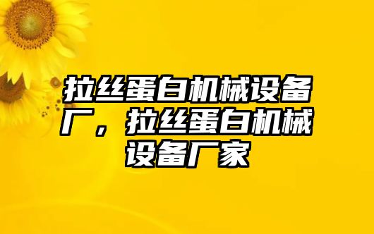 拉絲蛋白機械設備廠，拉絲蛋白機械設備廠家