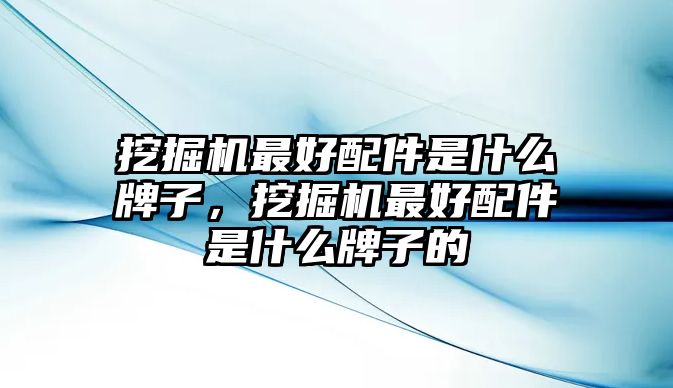 挖掘機(jī)最好配件是什么牌子，挖掘機(jī)最好配件是什么牌子的