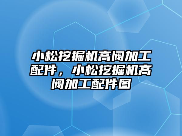 小松挖掘機高閥加工配件，小松挖掘機高閥加工配件圖