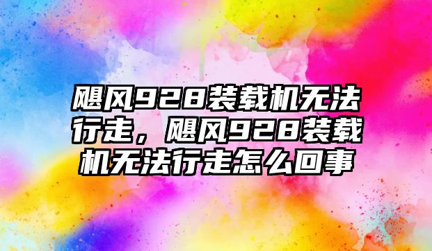 颶風(fēng)928裝載機(jī)無(wú)法行走，颶風(fēng)928裝載機(jī)無(wú)法行走怎么回事