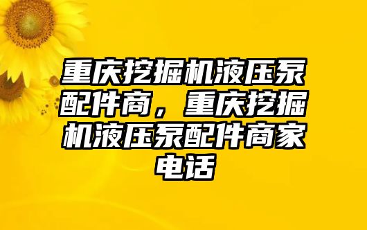 重慶挖掘機液壓泵配件商，重慶挖掘機液壓泵配件商家電話