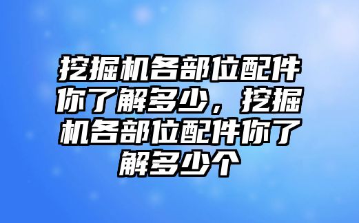 挖掘機(jī)各部位配件你了解多少，挖掘機(jī)各部位配件你了解多少個