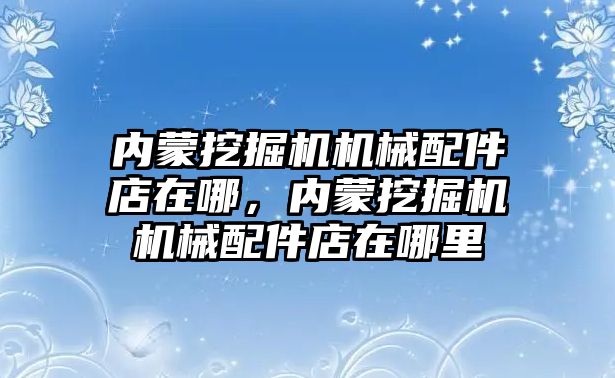 內(nèi)蒙挖掘機機械配件店在哪，內(nèi)蒙挖掘機機械配件店在哪里