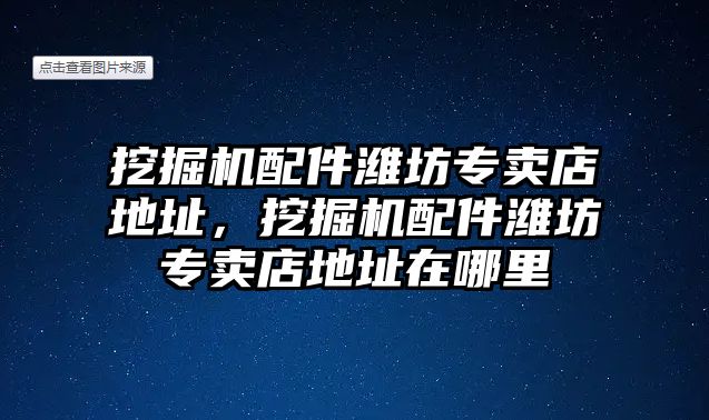 挖掘機(jī)配件濰坊專賣店地址，挖掘機(jī)配件濰坊專賣店地址在哪里