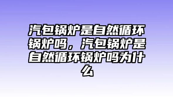 汽包鍋爐是自然循環(huán)鍋爐嗎，汽包鍋爐是自然循環(huán)鍋爐嗎為什么