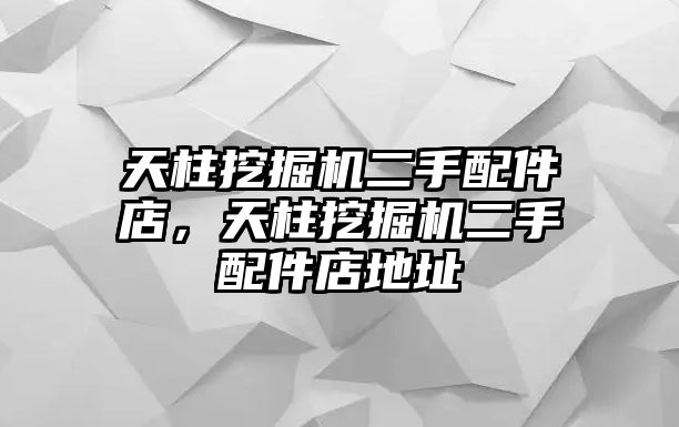 天柱挖掘機(jī)二手配件店，天柱挖掘機(jī)二手配件店地址