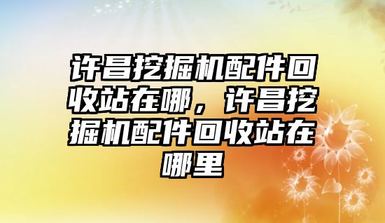 許昌挖掘機(jī)配件回收站在哪，許昌挖掘機(jī)配件回收站在哪里