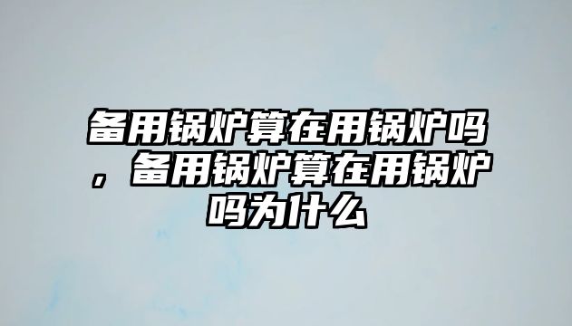 備用鍋爐算在用鍋爐嗎，備用鍋爐算在用鍋爐嗎為什么