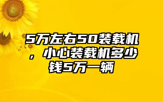 5萬左右50裝載機，小心裝載機多少錢5萬一輛