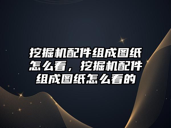 挖掘機配件組成圖紙怎么看，挖掘機配件組成圖紙怎么看的