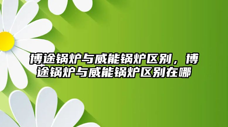 博途鍋爐與威能鍋爐區(qū)別，博途鍋爐與威能鍋爐區(qū)別在哪