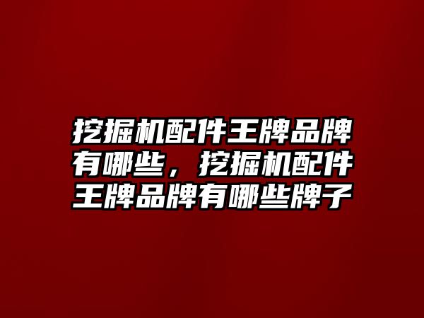 挖掘機配件王牌品牌有哪些，挖掘機配件王牌品牌有哪些牌子