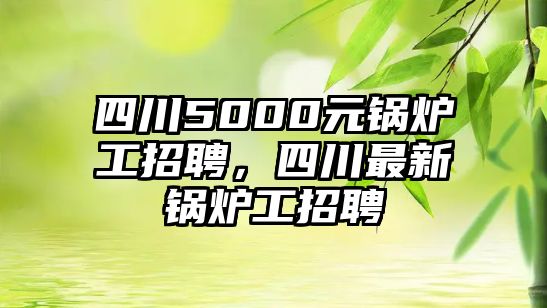 四川5000元鍋爐工招聘，四川最新鍋爐工招聘