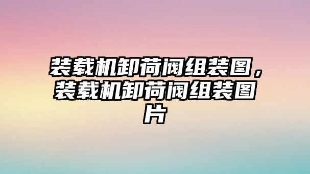 裝載機卸荷閥組裝圖，裝載機卸荷閥組裝圖片